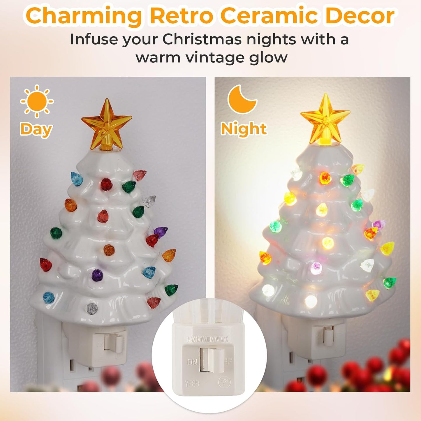 Ceramic Christmas Tree Night Light 🎄💡