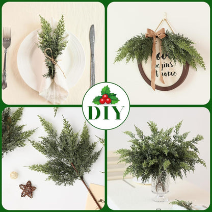 Artificial Christmas Cedar Branch🌲 Perfect Indoor & Outdoor Christmas Decorations 🕯️
