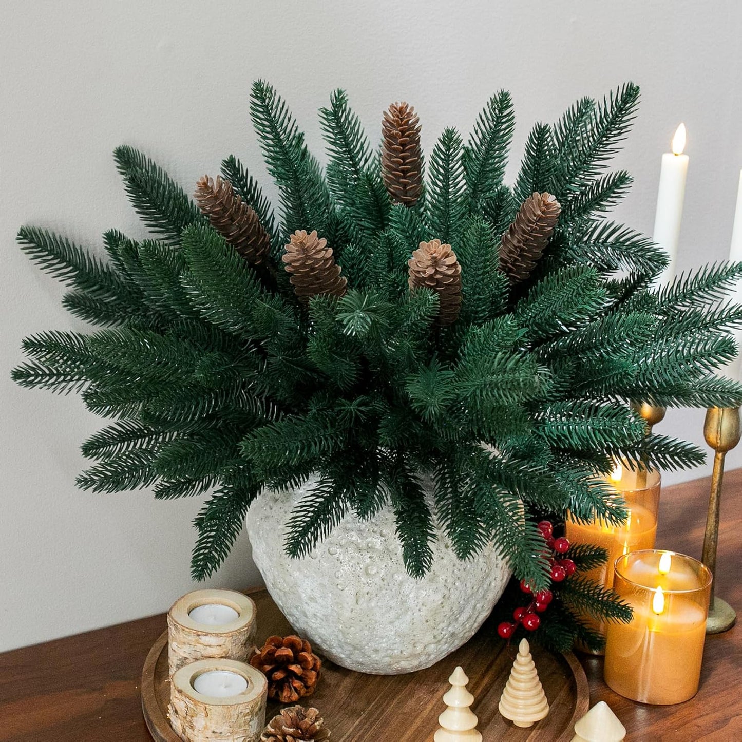Artificial Christmas Cedar Branch🌲 Perfect Indoor & Outdoor Christmas Decorations 🕯️