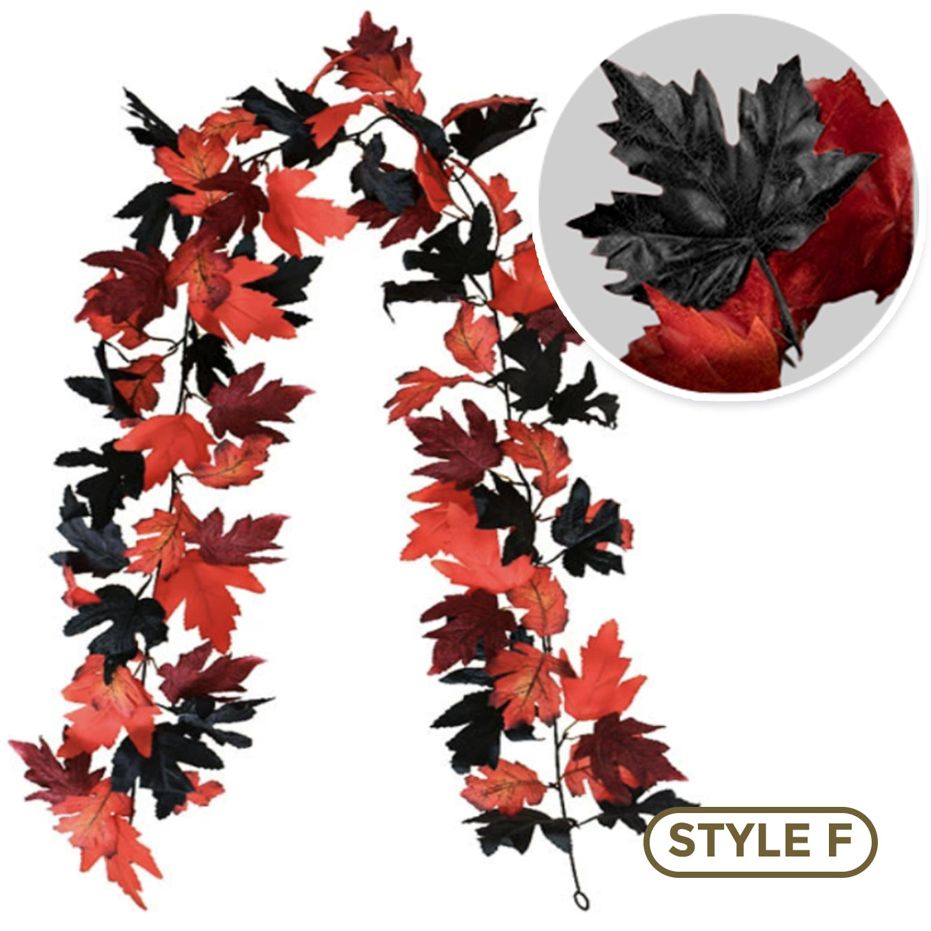 🍁 Artificial Thanksgiving Maple Garland 🧡🇺🇸 Perfect Indoor & Outdoor Thanksgiving Decorations 🍁 Maple Garland for Table, Mantel, Wall