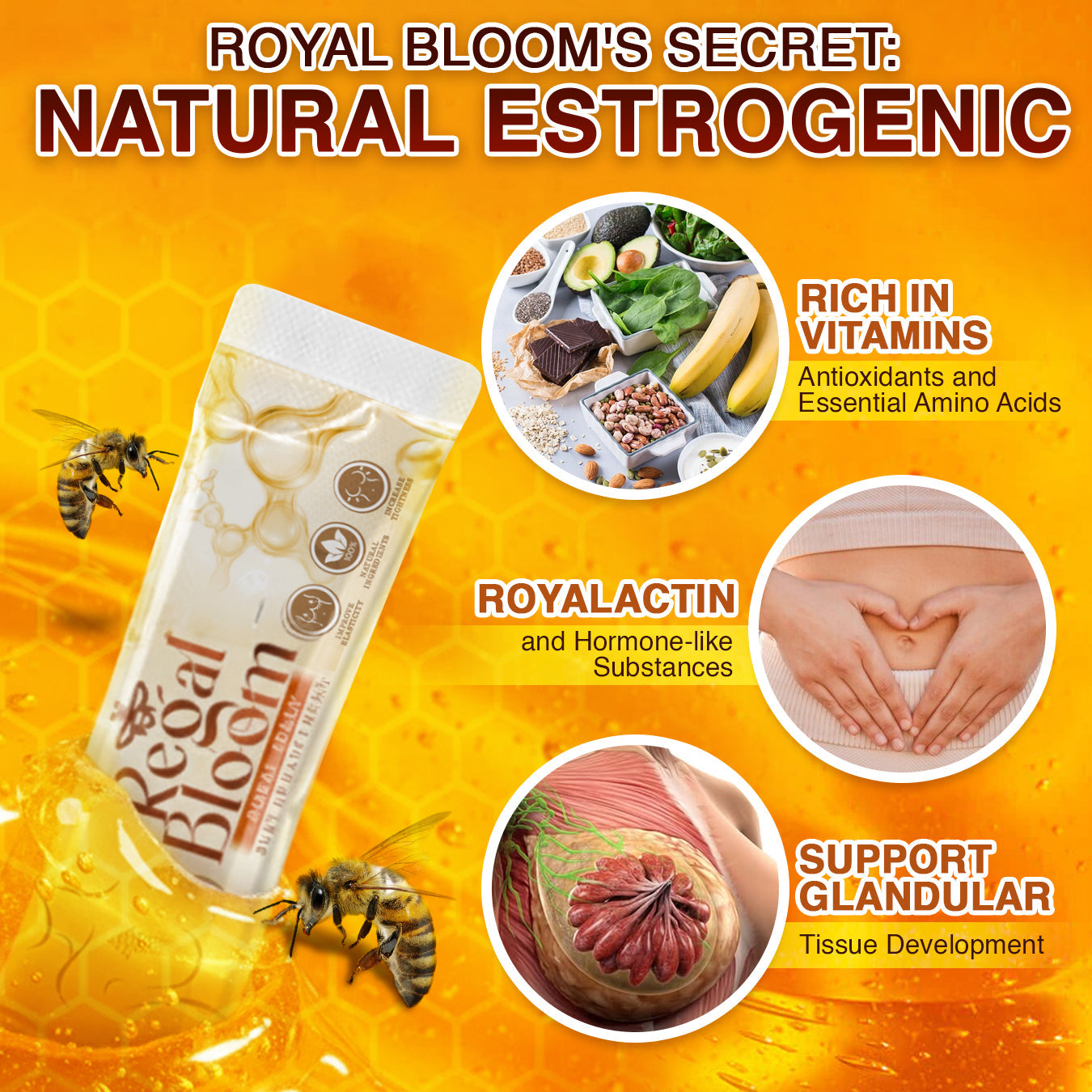 🐝 𝙂𝙁𝙊𝙐𝙆® Regal Bloom Royal Jelly Bust Enhancement Drink 🇺🇸 Made in USA