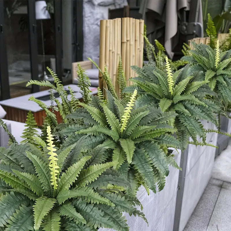 Last Day 75% OFF🔥 Artificial Boston Fern 🌳 UV Resistant, Lifelike Greenery 🌴